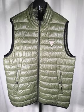 GUESS Puffer Jacket - Olive Green
